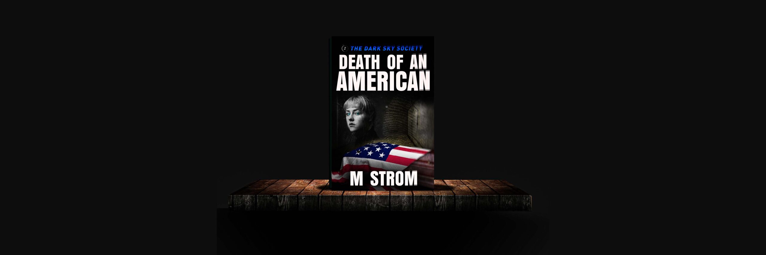cover of Death of an American sitting on a table surrounded by black